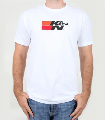 K&n t-shirt cotton white k&n racing logo men's large each 88-6006-l