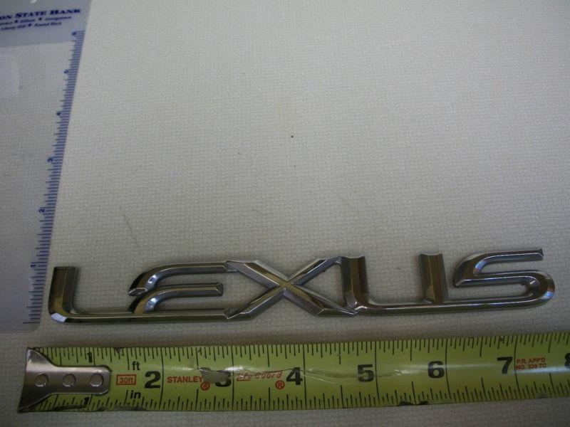 Lexus emblem script symbol chrome bagde oem used original  