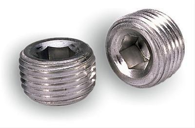 Moroso 37810 fittings internal allen head pipe plug 1/2" npt aluminum pair