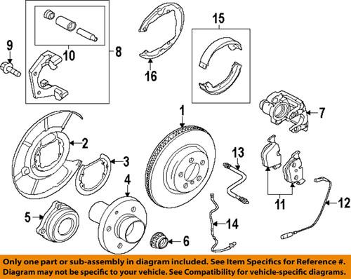 Bmw oem 34216775272 disc brake backing plate