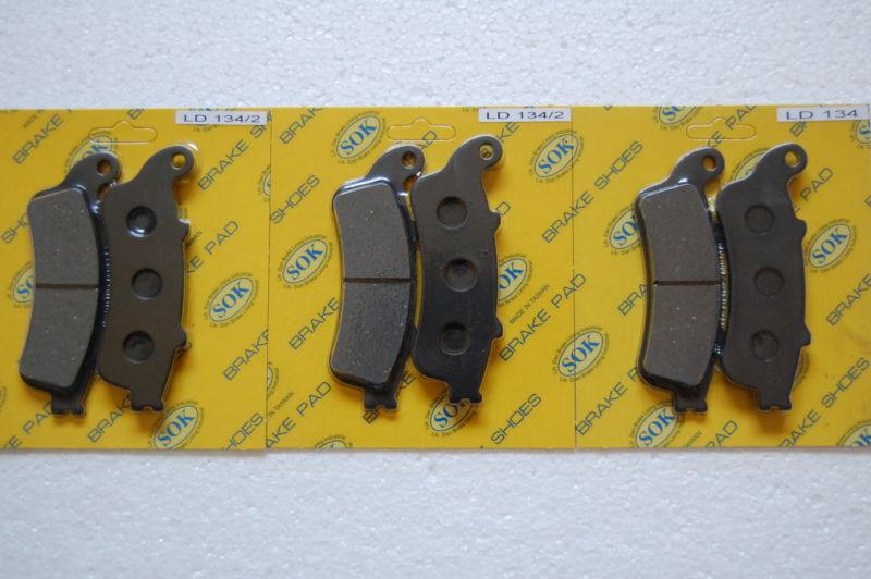 Front&rear brake pads for honda gl1800 gold wing, 01-13 gl1800 gl1800a abs