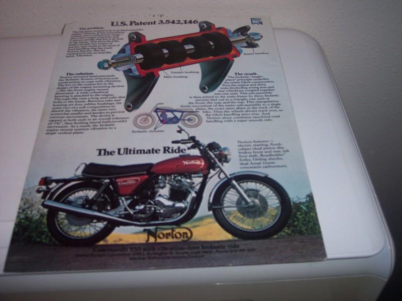 1975 norton command0 850 motorcycle ad 