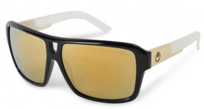 Dragon the jam sunglasses jet white w/gold ion lens 720-1873