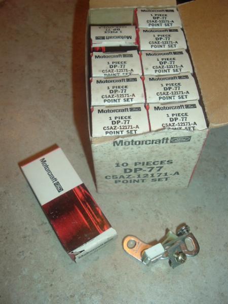 Nos ford motorcraft v8 point sets box of 10 