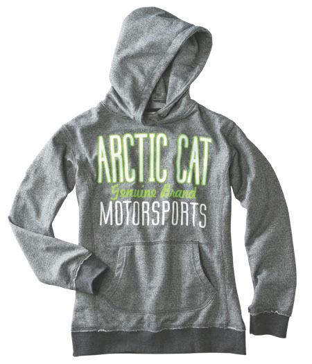 Arctic cat 2013  2-toned sweatshirt  juniors xl gray green white