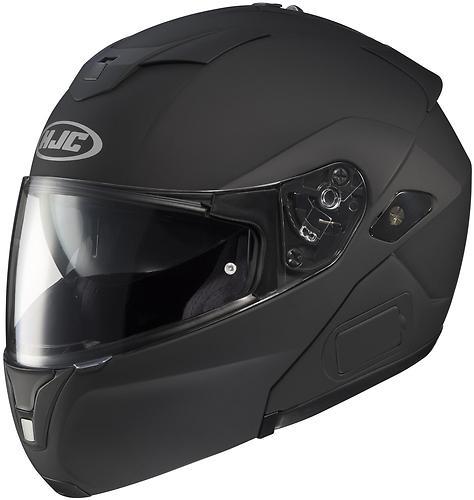 Hjc sy-max-3 intergrated sunshield modular helmet,matte black/flat,large/lg