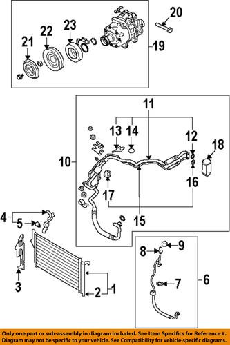 Hyundai oem 291362b800 a/c condenser, compressor & lines-air guide