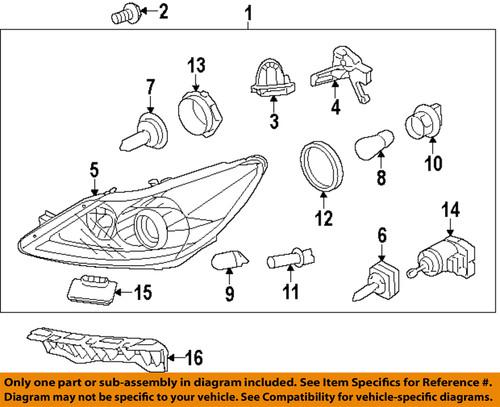 Hyundai oem 921013m100 headlight-headlamp assembly