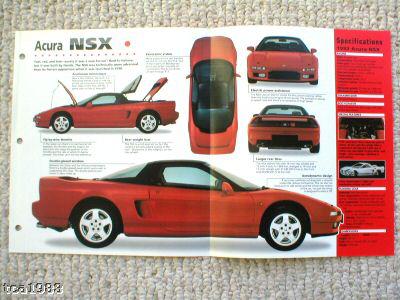 1993 + acura nsx imp brochure