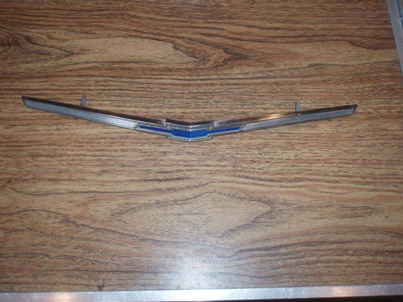 Chevy nova blue bowtie hood panel emblem grille 1967 68 69 70 71 72 ??