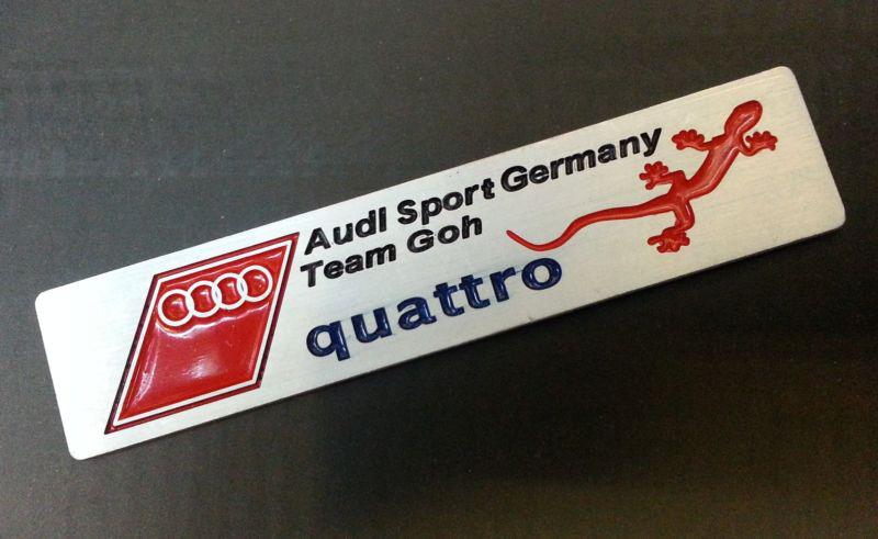 Audi sport team goh quattro badge fit audi a3 a4 r8 s4 s3 tt tts aluminum badge 