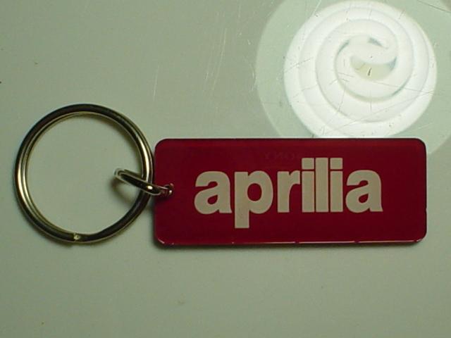 Aprilia motorcycle key chain red/white mana tuono rsv 1000r dorsoduro shiver