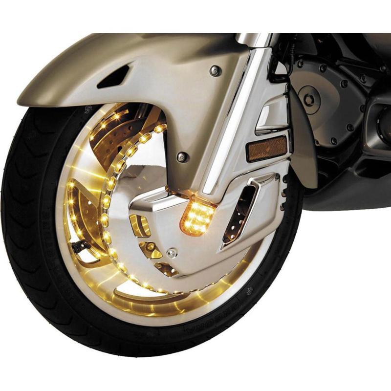 Show chrome chrome all amber lighted rotor cover  52-624a