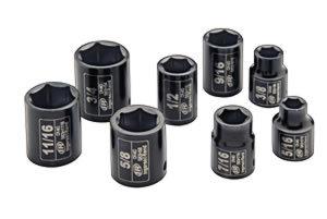 Ir 3/8" drive fractional impact socket set - 8 piece 