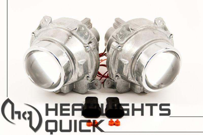 Pair of fx-r 2.5 inch clear lens bi-xenon/hid d2s bulb projectors retrofit