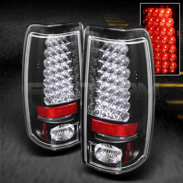 Black 03-06 silverado sierra philips-led perform tail lights lamps let+right