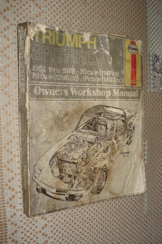 1962-1978 triumph spitfire 70 79 91 cu in service manual shop book haynes repair