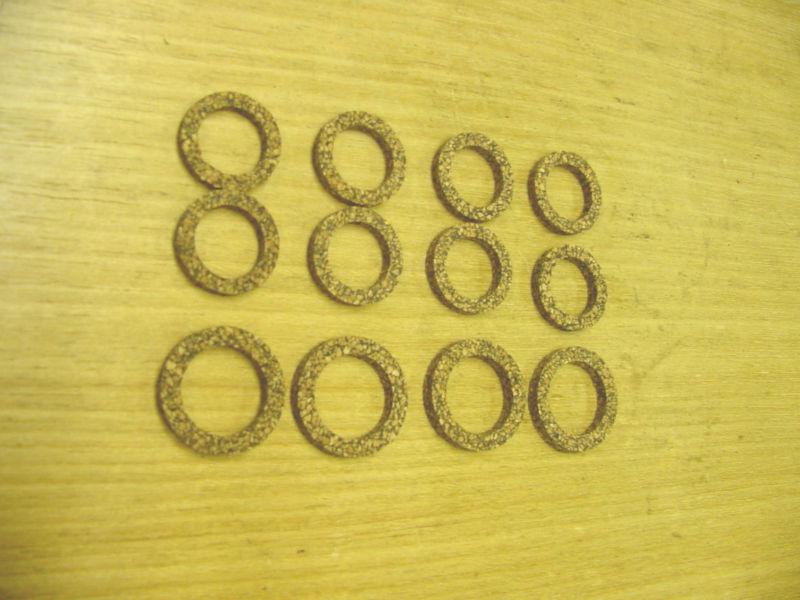 Harley shovelhead model fl flh cork gasket set for push rod tube covers  1966-79