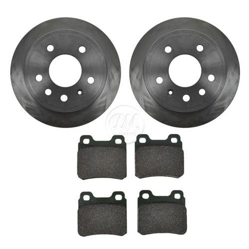 Saab 900 rear ceramic disc brake pads & rotors 5 stud lug lh & rh kit set