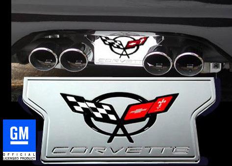 1997-2004 corvette exhaust dress up plate chrome billet c5 gm emblem