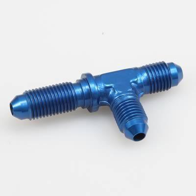 Russell 662440 fitting bulkhead tee -4 an aluminum blue each