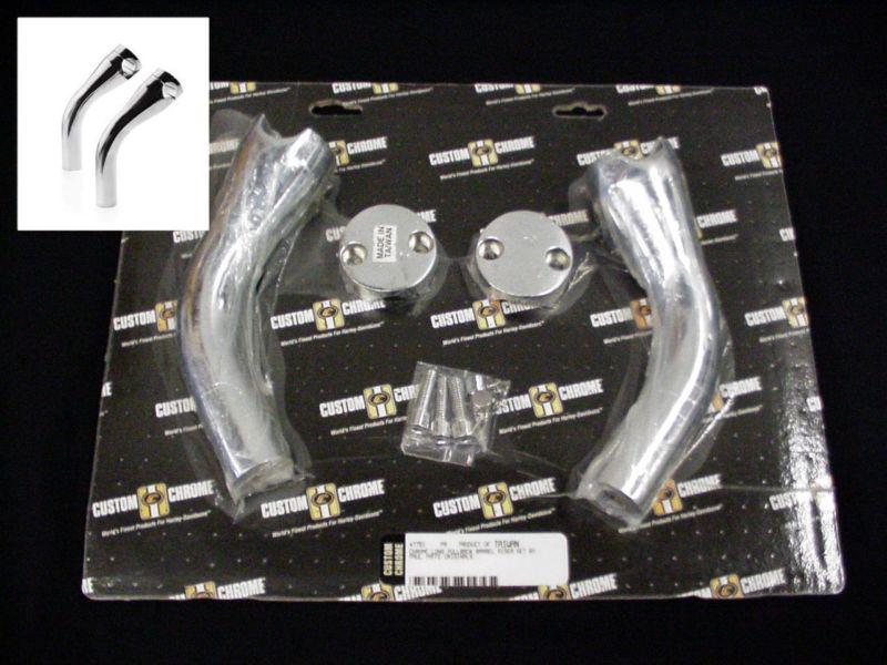 Custom chrome motorcycle long pullback handlebar barrel riser 47751 paul yaffe