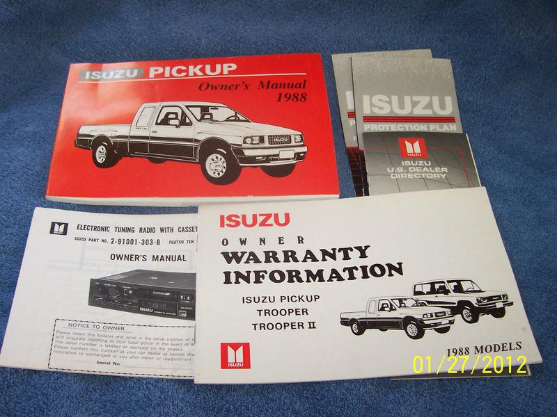 1988 isuzu pickup tf owner’s manual plus extras