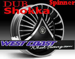 24" dub shokka s601 spinner wheel rims set skirtz spinners new floater spinner