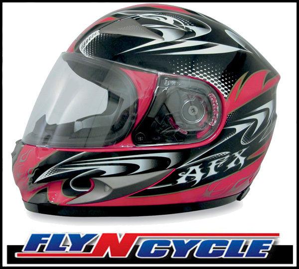 Afx fx-90 red w-dare large full face motorcycle helmet dot ece