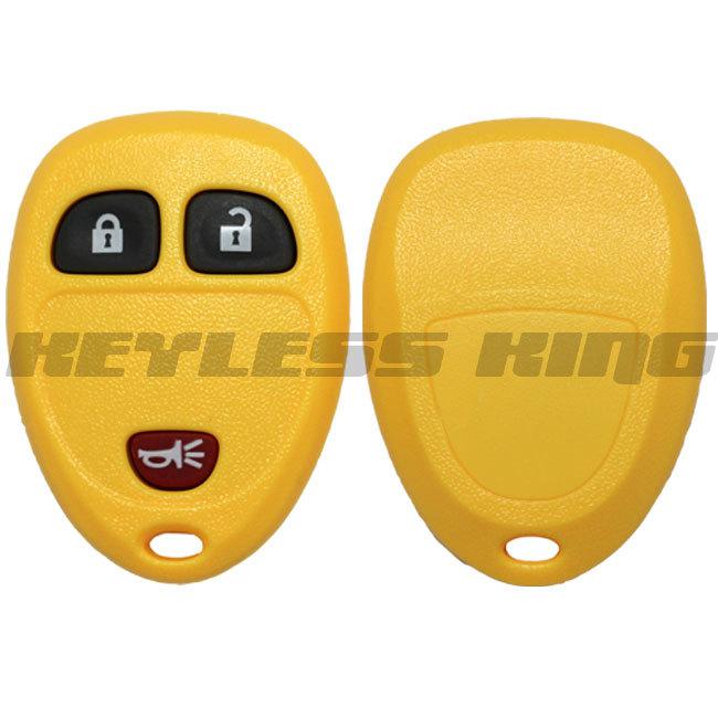 New yellow replacement keyless remote key fob clicker shell case for 15777636