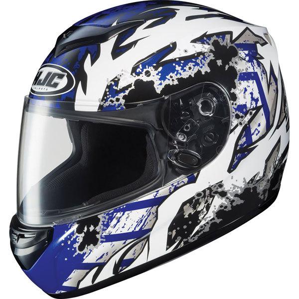 Blue/white/black xl hjc cs-r2 skarr full face helmet