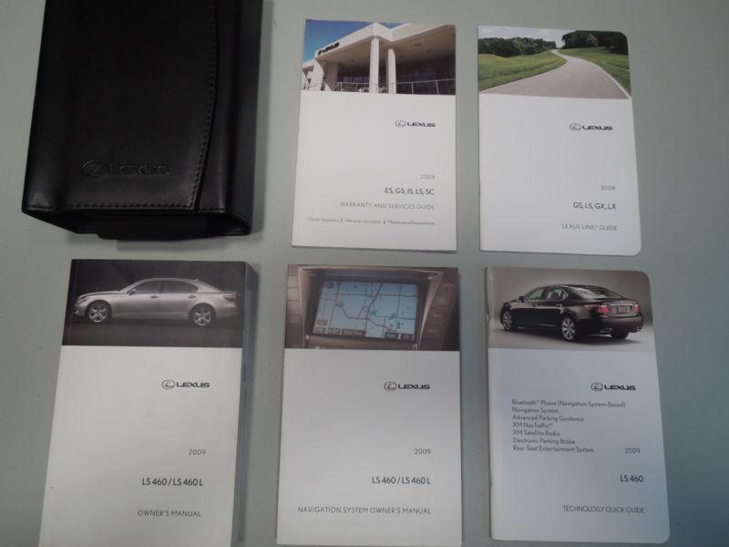 2009 lexus ls 460/ls460 l owners manual set with navigation and case excellent