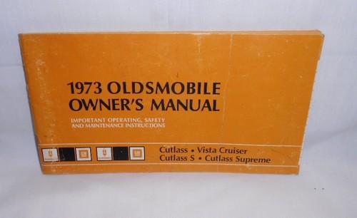 1973 oldsmobile cutlass chevelle owner's manual-good condition