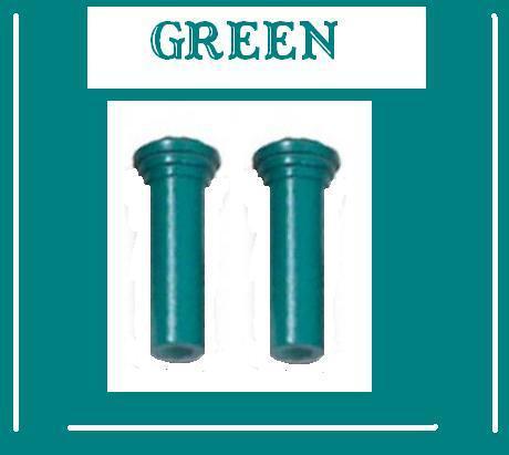 Set of 2 dark green door pull/push lock knobs knob x2 pair