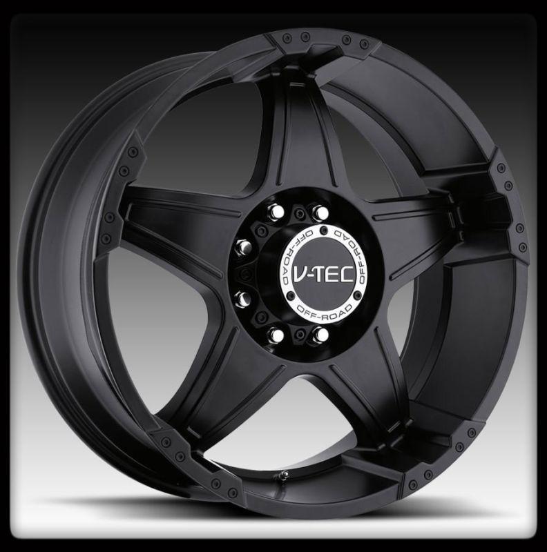 22x9.5 v-tec wizard 22 inch matte black 5x5.5 5x139.7 dodge ram wheels rims +20