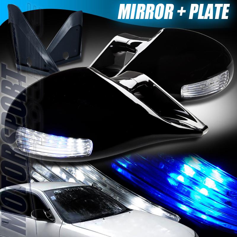 1993-1997 toyota corolla 4dr sedan m3 led manual black side mirrors ce le pair