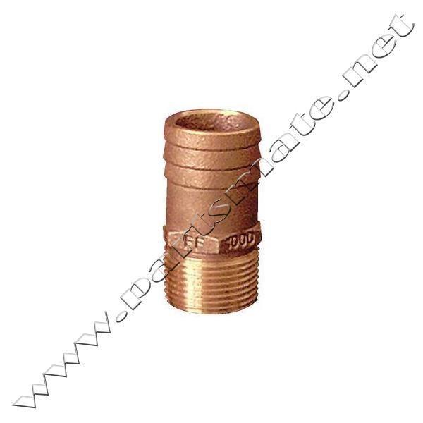 Groco ff500 full flow pipe to hose adapters / 1/2in npt x 3/4 id