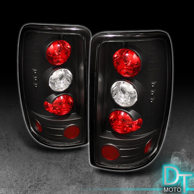 Black 00-06 tahoe suburban yukon denali barn door altezza tail lights left+right