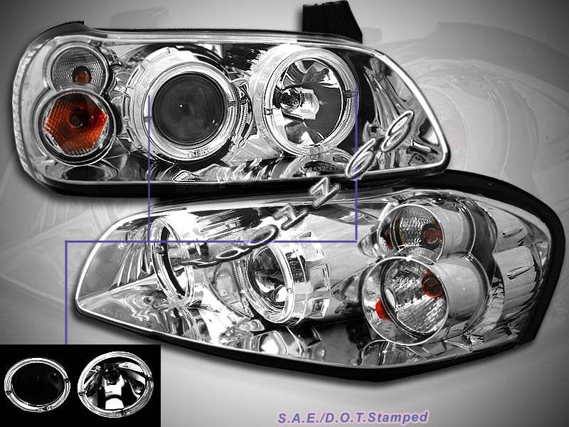 00-01 nissam maxima headlights chrome clear2 halo 01 02