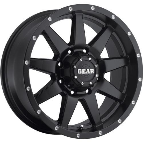 20x9 satin black gear alloy overdrive 6x5.5 +18 rims terra grappler