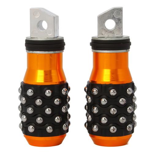 New 2 x motorcycle foot aluminum alloy rear foot peg highway pedal golden