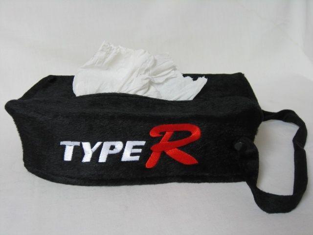 New black car seat tissue box cover holder case with honda type r logo ~ l@@k!!