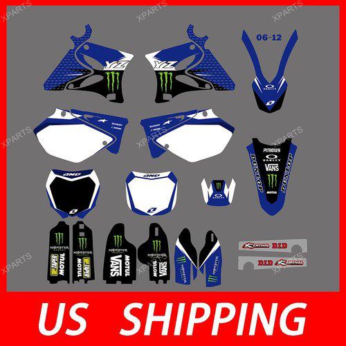 Team graphics&backgrounds decals for yamaha yz125 yz250 2008 2009 2010 2011 2012