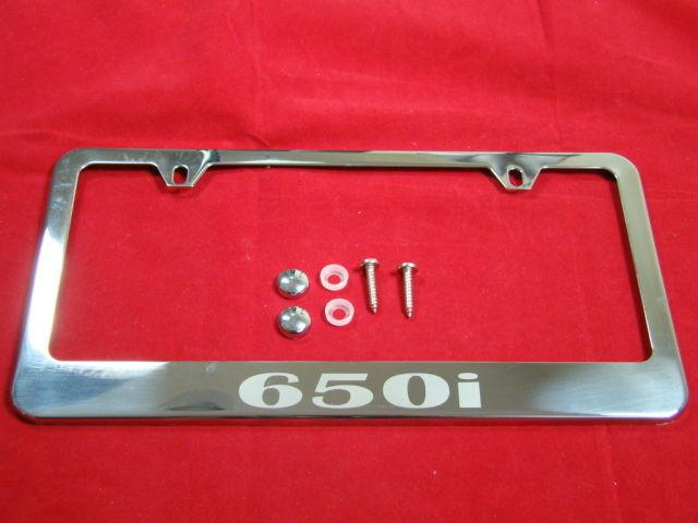 Bmw  650i license plate frame stainless steel chrome