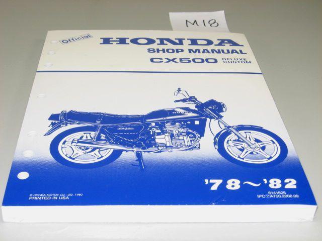 New genuine honda service ship repair manual cx500 std deluxe custom 78-82  #m18