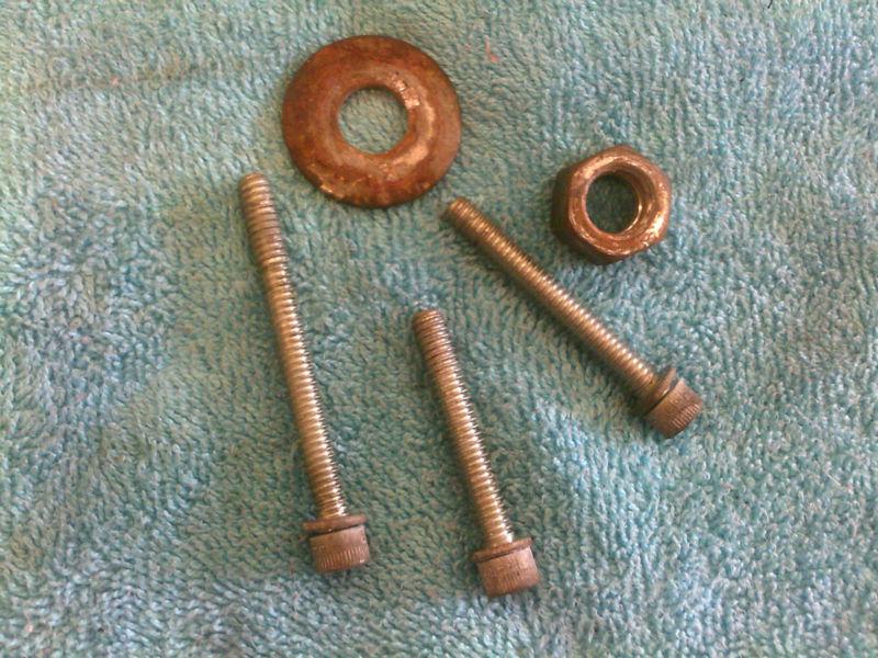 Used harley sportster front pulley cover bolts washer  nut 1983-2003 xl xlh