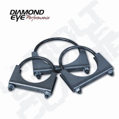 Diamond eye 444004 exhaust clamp u-bolt style steel natural 2.500" diameter each