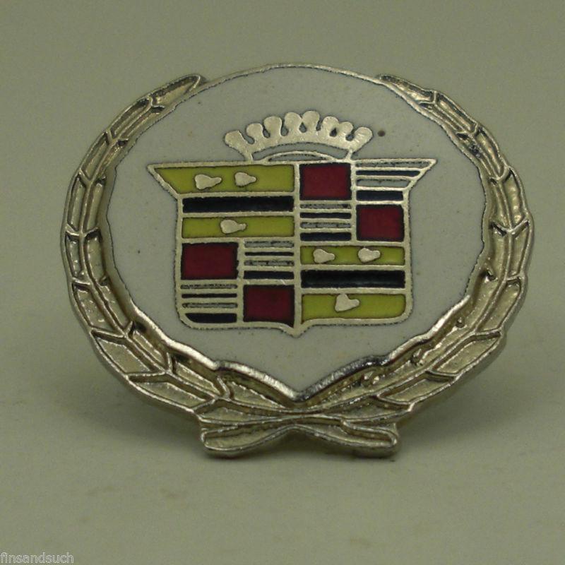 Cadillac lapel pin with "old style" crest / wreath caddy logo...classy..cool !