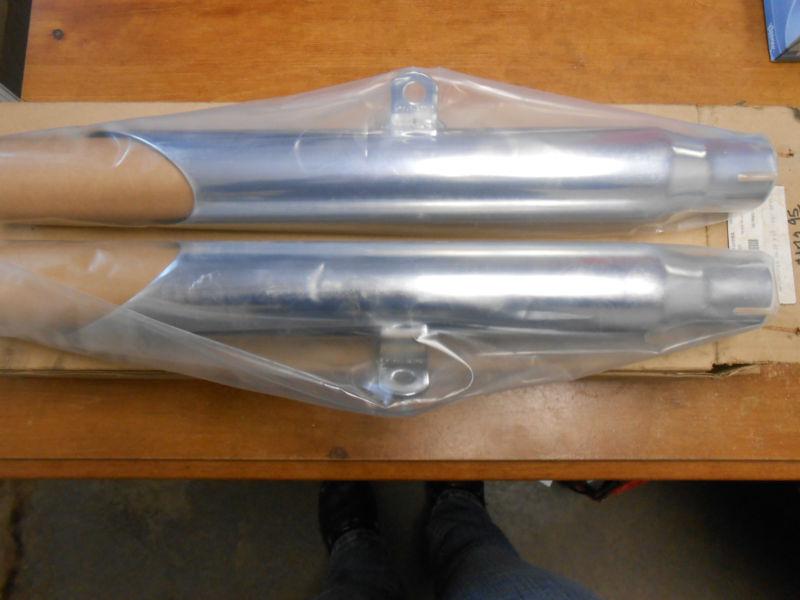 Slash cut slip on muffler for harley sportsters