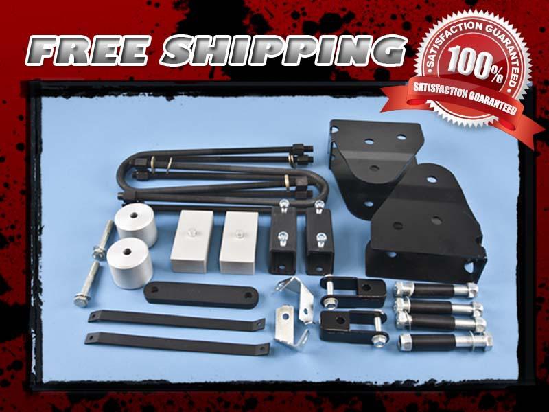 Silver lift kit front 2" rear 2" radius arm swaybar drop shock extender 4x4 4wd